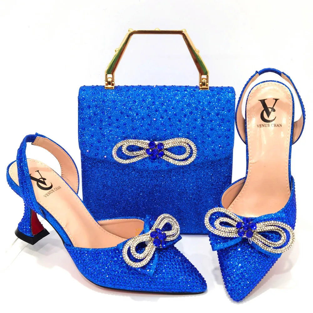 African Ladies Shoes and Bag Set HTH1-9